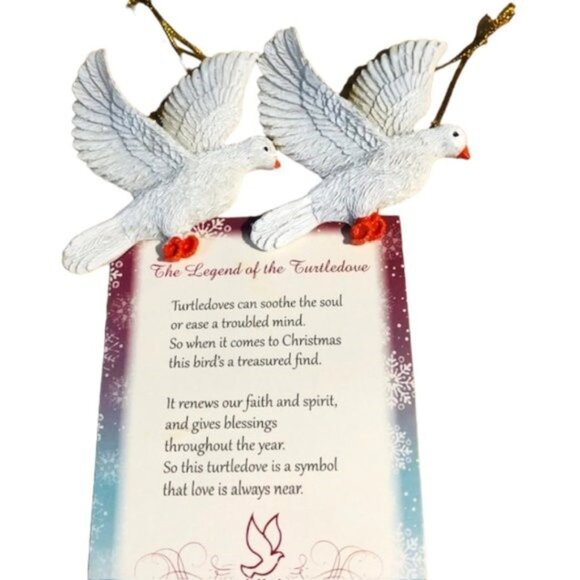 Legend of the Turtle Dove Christmas Ornaments Set - Picture 9 of 10